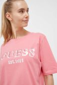 Бавовняна футболка Guess колір рожевий (3333307)