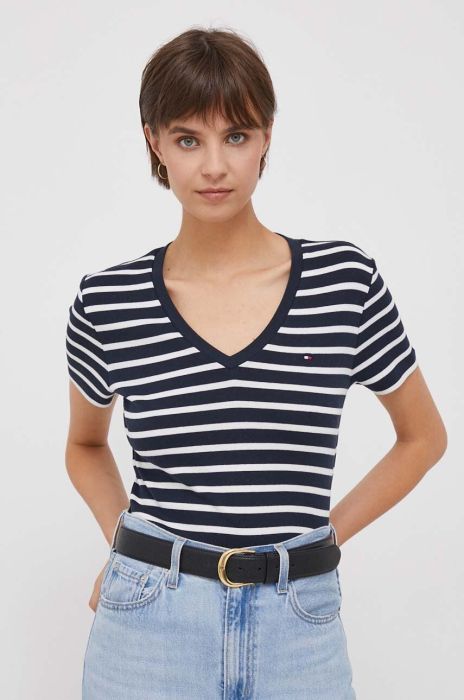 Бавовняна футболка Tommy Hilfiger колір синій (3474959) Бавовняна футболка Tommy Hilfiger колір синій (3474959)