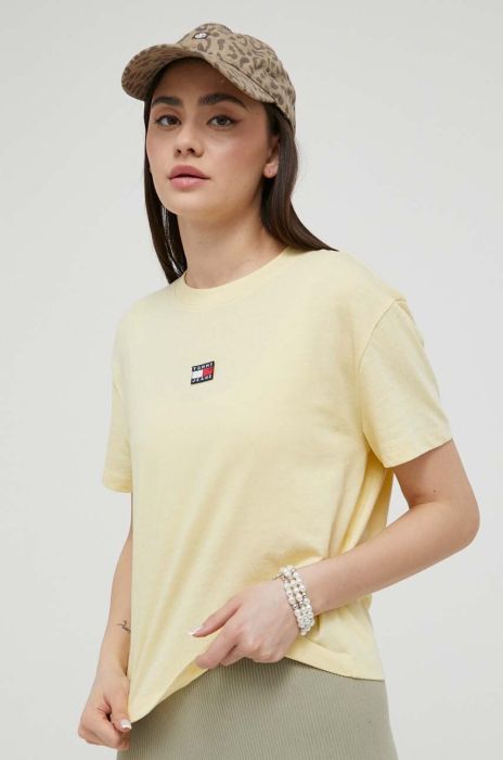 Футболка Tommy Jeans жіноча колір жовтий (3282000)