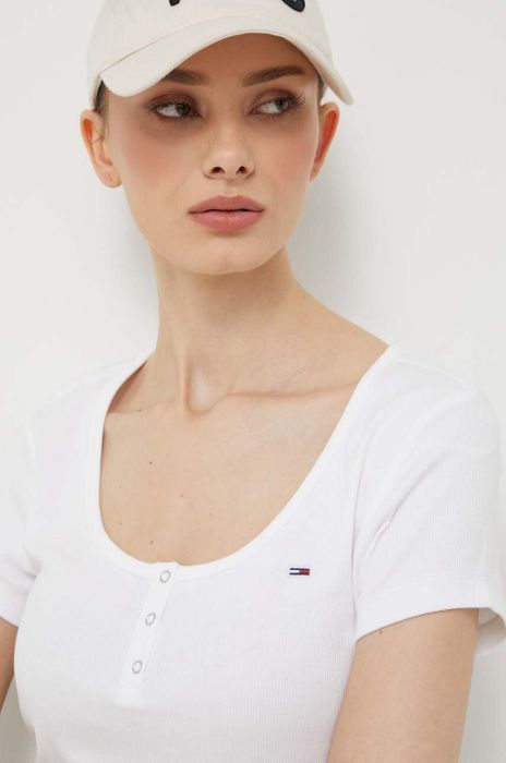 Футболка Tommy Jeans жіноча колір білий (3284321) Футболка Tommy Jeans жіноча колір білий (3284321)
