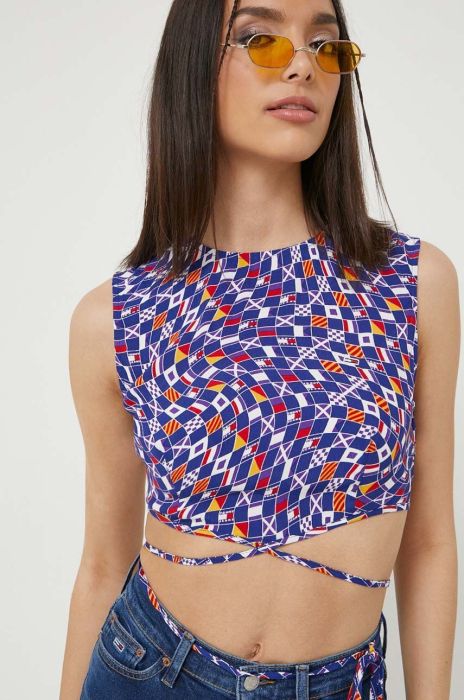 Топ Tommy Jeans жіночий колір синій (3325628) Топ Tommy Jeans жіночий колір синій (3325628)