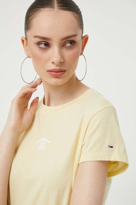 Футболка Tommy Jeans жіноча колір жовтий (3333222) Футболка Tommy Jeans жіноча колір жовтий (3333222)