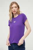 Футболка Tommy Jeans жіноча колір фіолетовий
