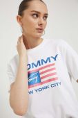 Бавовняна футболка Tommy Jeans колір бежевий (3366947)