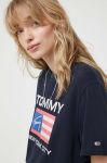 Бавовняна футболка Tommy Jeans колір синій (3366942)