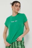 Футболка Tommy Jeans жіноча колір зелений (3284336) Футболка Tommy Jeans жіноча колір зелений (3284336)
