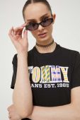 Бавовняна футболка Tommy Jeans колір чорний (3325708)