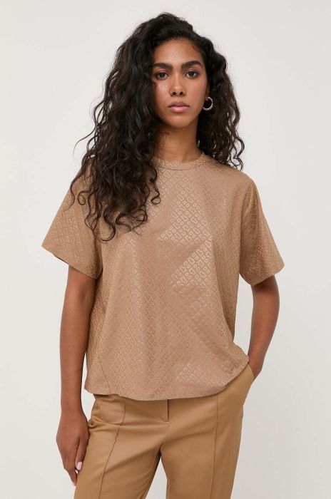 Футболка BOSS жіноча колір бежевий (3375465) Футболка BOSS жіноча колір бежевий (3375465)