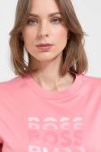 Бавовняна футболка BOSS колір рожевий (3240772)