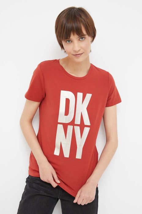 Футболка Dkny жіноча колір червоний Футболка Dkny жіноча колір червоний