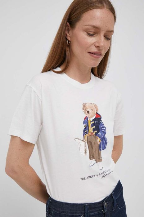 Бавовняна футболка Polo Ralph Lauren колір білий (3391629) Бавовняна футболка Polo Ralph Lauren колір білий (3391629)