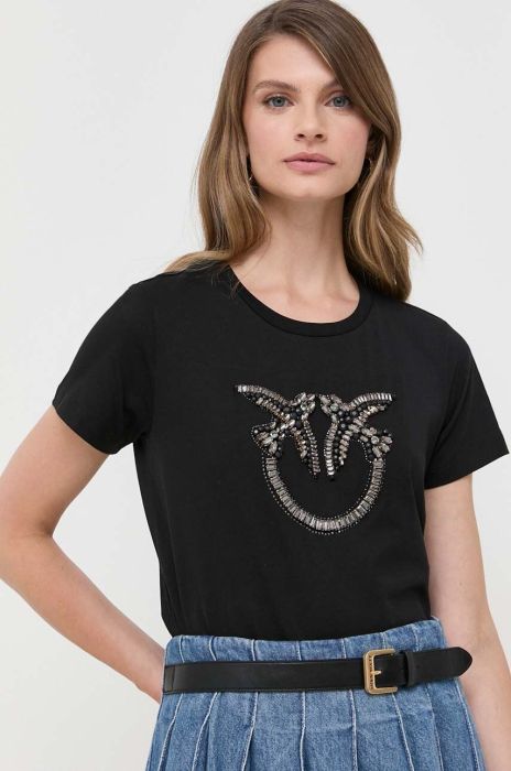 Бавовняна футболка Pinko колір чорний (3447731) Бавовняна футболка Pinko колір чорний (3447731)