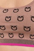 Топ Pinko жіночий колір коричневий Топ Pinko жіночий колір коричневий