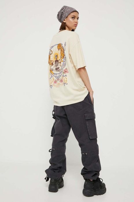 Бавовняна футболка Billabong колір бежевий (3404971) Бавовняна футболка Billabong колір бежевий (3404971)