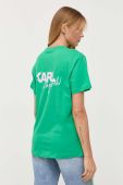Бавовняна футболка Karl Lagerfeld колір зелений (3349141) Бавовняна футболка Karl Lagerfeld колір зелений (3349141)