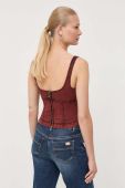 Топ Patrizia Pepe жіночий колір бордовий (3395270) Топ Patrizia Pepe жіночий колір бордовий (3395270)