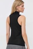 Топ Patrizia Pepe жіночий колір чорний півгольф (3382169)