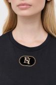 Бавовняна футболка Elisabetta Franchi колір чорний (3501661)