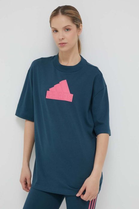 Бавовняна футболка adidas колір зелений (3306342)