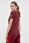 Бавовняна футболка adidas колір бордовий Бавовняна футболка adidas колір бордовий