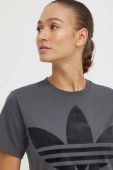 Бавовняна футболка adidas Originals жіночий колір сірий (3651814) Бавовняна футболка adidas Originals жіночий колір сірий (3651814)