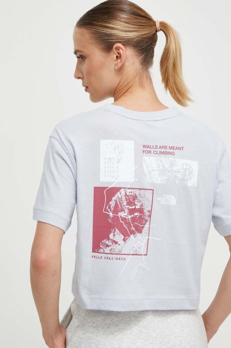 Бавовняна футболка The North Face колір блакитний (3548156) Бавовняна футболка The North Face колір блакитний (3548156)