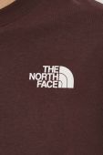 Бавовняна футболка The North Face колір коричневий Бавовняна футболка The North Face колір коричневий