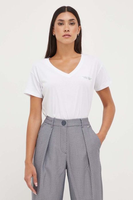 Бавовняна футболка Armani Exchange колір білий (3432668) Бавовняна футболка Armani Exchange колір білий (3432668)