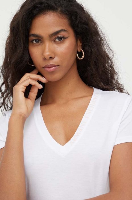 Бавовняна футболка Armani Exchange колір білий (3370576) Бавовняна футболка Armani Exchange колір білий (3370576)