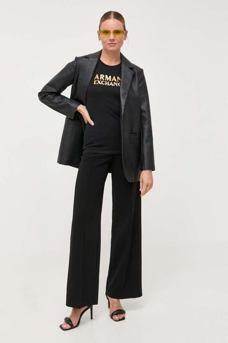 Бавовняна футболка Armani Exchange колір чорний (3360684)