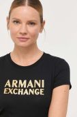 Бавовняна футболка Armani Exchange колір чорний (3360684)