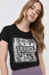 Бавовняна футболка Liu Jo колір чорний (3463969)