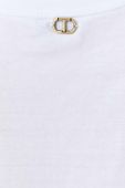 Бавовняна футболка Twinset колір білий (3478332)