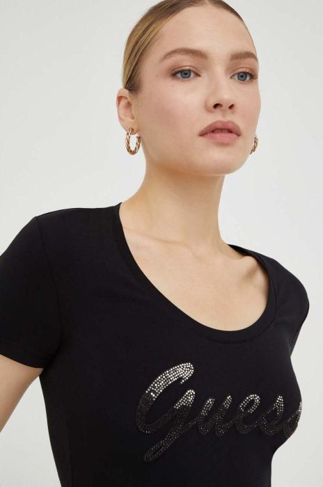 Футболка Guess жіночий колір чорний (3501690) Футболка Guess жіночий колір чорний (3501690)