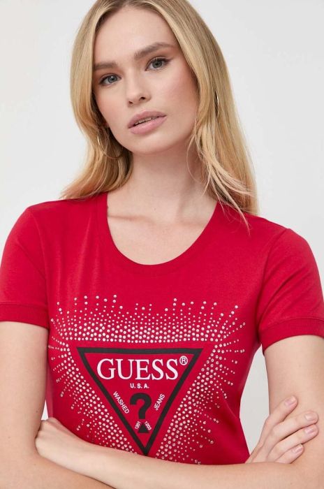 Футболка Guess жіночий колір червоний Футболка Guess жіночий колір червоний