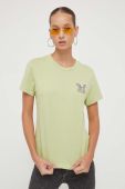 Бавовняна футболка Vans колір зелений (3478365) Бавовняна футболка Vans колір зелений (3478365)