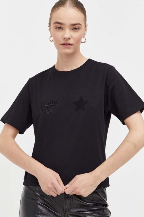 Бавовняна футболка Chiara Ferragni колір чорний (3501773) Бавовняна футболка Chiara Ferragni колір чорний (3501773)