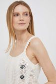 Топ з домішкою вовни Pepe Jeans Emalynn колір бежевий Топ з домішкою вовни Pepe Jeans Emalynn колір бежевий