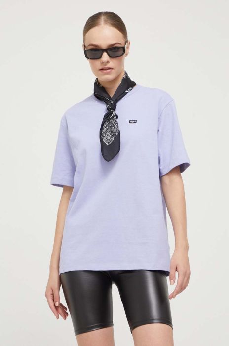 Бавовняна футболка Vans колір фіолетовий (3508460) Бавовняна футболка Vans колір фіолетовий (3508460)