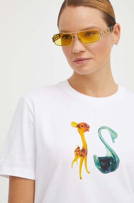 Бавовняна футболка PS Paul Smith жіночий колір білий (3610902)