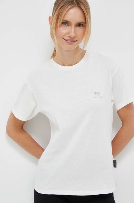 Бавовняна футболка Napapijri колір бежевий (3395343) Бавовняна футболка Napapijri колір бежевий (3395343)