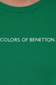 Бавовняна футболка United Colors of Benetton колір зелений (3373704)