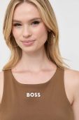 Топ BOSS x Alica Schmidt жіночий колір коричневий Топ BOSS x Alica Schmidt жіночий колір коричневий