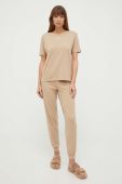 Футболка лаунж BOSS колір бежевий Футболка лаунж BOSS колір бежевий