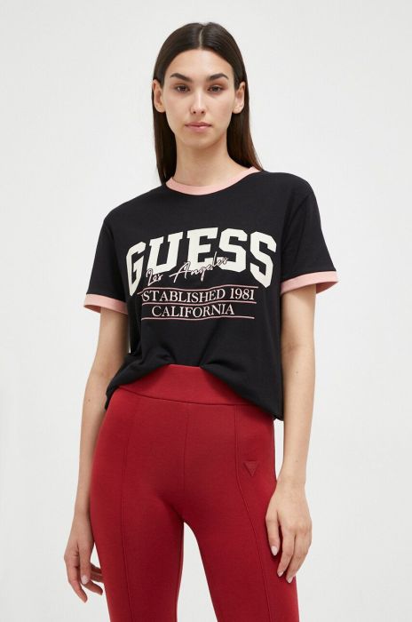 Футболка Guess жіночий колір чорний (3497993) Футболка Guess жіночий колір чорний (3497993)