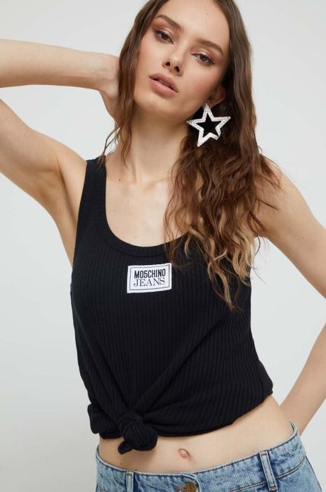 Топ Moschino Jeans жіночий колір чорний (3493895) Топ Moschino Jeans жіночий колір чорний (3493895)