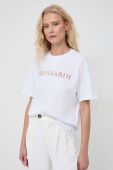 Бавовняна футболка Trussardi жіночий колір білий