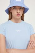 Футболка Tommy Jeans жіночий колір блакитний (3510537) Футболка Tommy Jeans жіночий колір блакитний (3510537)