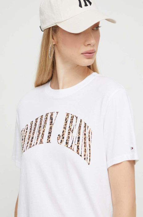 Бавовняна футболка Tommy Jeans колір білий (3592245) Бавовняна футболка Tommy Jeans колір білий (3592245)