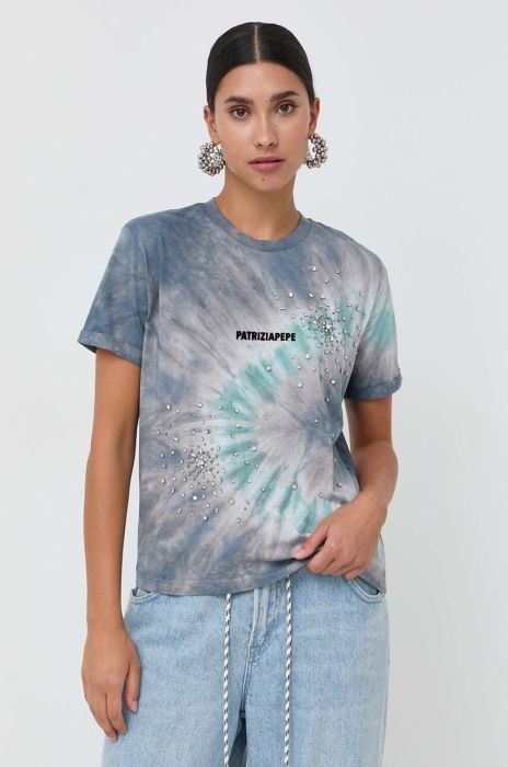 Бавовняна футболка Patrizia Pepe колір барвистий (3548176) Бавовняна футболка Patrizia Pepe колір барвистий (3548176)